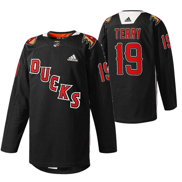 Men's Anaheim Ducks #19 Troy Terry 2022 Black Angels Night Stitched Jersey Men's Anaheim Ducks #19 Troy Terry 2022 Black Angels Night Stitched Jersey